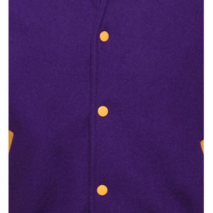 Veste de baseball vintage pour homme en laine chenille brodée avec logo personnalisé, manches en cuir vierges, style universitaire Letterman - Product Image 5