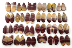 Cabujón de jaspe mookaite natural, parte trasera plana, cristal pulido, piedra preciosa suelta para la elaboración de joyas - Product Image 6