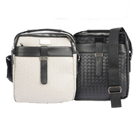 Sac Organisateur/Planificateur de Luxe Élégant pour Affaires, Bandoulière Latérale, avec Couverture PP, Multifonction, Gaufré Noir A5, pour Salon Professionnel