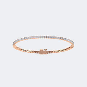 Pulsera de diamantes con corte princesa y engaste de puntas, estilo tenis de lujo, joyería elegante y brillante para uso diario, regalo de moda para mujer - Product Image 2
