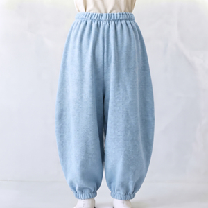Pantalones de chándal de poliéster para mujer, holgados, de corte regular, cálidos para invierno, de pierna ancha, informales, estilo hip hop, con bordado - Product Image 2