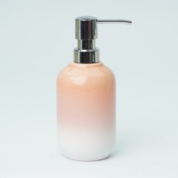 Distributeur de savon cylindrique en céramique, accessoire de salle de bain pour la maison et l'hôtel