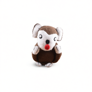 Lindo muñeco de mono de fieltro para decoración navideña y colección de juguetes - Product Image 2
