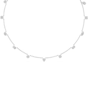 Collier avec pendentif en diamant de laboratoire multi-formes 3,41 CTW Or rose 9 carats Bijoux fins 16 pouces - Product Image 4