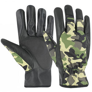 Guantes de Trabajo Industriales de Seguridad de Piel de Oveja y Cabra, Protección Completa para los Dedos, Antivibración, Talla Juvenil y Adulto, con Puño Elástico - Product Image 1