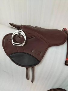 <b>Brown</b> & Black Racing Saddle Synthetic Customized Leather Equestrian Saddle Horse English Saddle Handmade Racing Saddle - Product Image 3