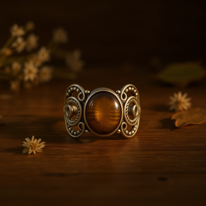 Designer <b>Tiger</b> <b>Eye</b> Fashion <b>Ring</b> 4.0 Grams - Product Image 3