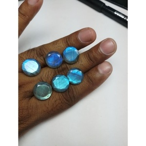 Piedra preciosa de labradorita Flash azul Natural de alta calidad 14X14mm Diamante de corte suelto facetado redondo con certificación VVS Clarity IGI - Product Image 2