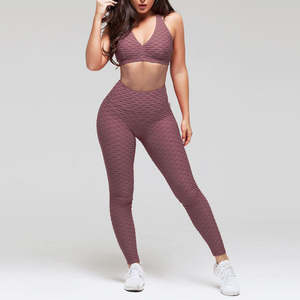 Conjunto Deportivo Mayorista: Top de Yoga, Ropa Deportiva, Conjuntos de Gimnasio y Fitness, Camisetas de Running, Leggings con Efecto Scrunch Butt y Pantalones de Pierna Ancha - Product Image 6