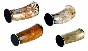 Tazas de Cuerno de Búfalo Natural Pulido, Irregulares y Rayadas, Estilo Rústico, para Beber, Decoración del Hogar - Product Image 5