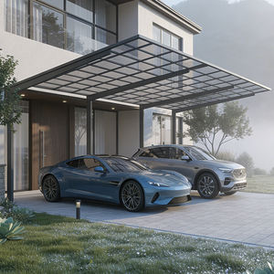 Abri de voiture en aluminium de qualité commerciale avec toiture en polycarbonate transparente, norme CE, résistant aux UV, abri imperméable pour le stationnement des voitures, garage - Product Image 2