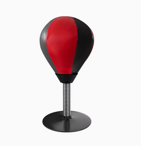PROFIT SPORTS Sac de frappe lourd sur pied en cuir PU, hauteur réglable, pour entraînement de boxe adulte, rouge et noir, avec ballon de vitesse à rebond rapide - Product Image 4
