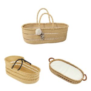 Cesta de Mimbre Ecológica para Cambiar al Bebé, Cesta Moisés de Hierba Marina para Niños - Product Image 2