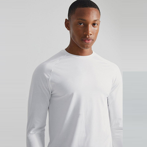 Camiseta Deportiva de Manga Larga para Hombre, Otoño 2024, Logotipo Personalizado al por Mayor, Alta Calidad, Ajuste Delgado, Ligera, Transpirable, para Gimnasio - Product Image 4