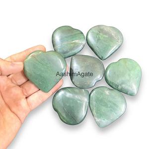 Piedras de Cristal Pulido con Forma de Corazón de Ágata Verde AashimAgate para Decoración del Día de San Valentín con Temática de Amor - Product Image 3