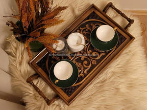 Bandeja de servicio de madera de pino macizo con diseño de granja rústica Tamaño personalizado Vendedor en línea para servir alimentos - Product Image 3