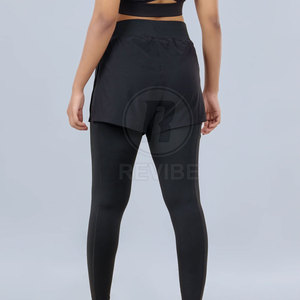 Leggings de Yoga 2 en 1 de Poliéster y Algodón Tejido, Ligeros, de Cintura Media, Casuales para Adultos, Calidad Premium 2026 - Product Image 2