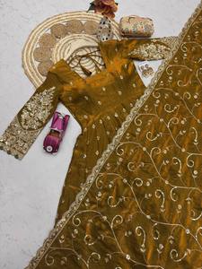 Indian Women Salwar Kameez with Dupatta Anarkali Kurti Palazzo Dupatta Set Wedding Party Wear Dress - Product Image 3