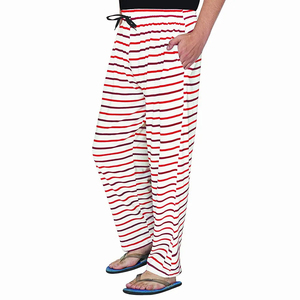 Men's Lightweight Full-Length Sleepwear Pajama Loose Fit Quick Dry Flannel Loungewear Trousers High Drawstring Lounge Pants - Product Image 6