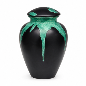 Classic Memorial Blue Green Black <b>Keepsake</b> Cremation Urns <b>for</b> Cats/Dogs Funeral <b>Ashes</b> Metal Brass/Aluminum - Product Image 1