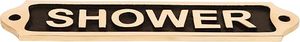 Luxury Brass Shower Door Sign <b>Plate</b> Vintage Bathroom Wall Plaque Decorative Room <b>Name</b> Sign - Product Image 3