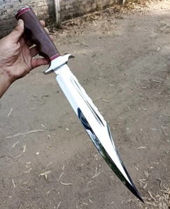 Cuchillo de Caza de Acero Inoxidable con Hoja de Punta de Lanza, Mango de Madera, Borde Recto, Grosor No Ajustable, Hoja Única, OEM, 28cm de Longitud Total - Product Image 3