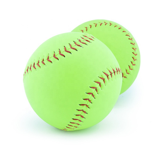 <b>Red</b>/Black Softball Solid Color Aluminum Alloy Standard Size Soft Stitched for Training Use - Product Image 2