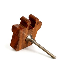 Nouveauté : Boutons de tiroir pour enfants en bois d'acacia, poignées de commode en forme de tête de girafe, poignées de meubles en bois durables de haute qualité - Product Image 4