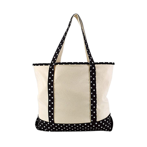 Custom Logo 100% Cotton Large Capacity <b>Canvas</b> <b>Tote</b> Bag Zipper Closure Foldable Design Crossbody Option Silk Screen Printed bag - Product Image 1