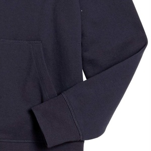 Unisex Navy Blue Hooded Sweatshirt Regular Fit Polyester/Cotton French Terry Casual Pullover Front Pocket Winter Wear Quick Dry - Product Image 4