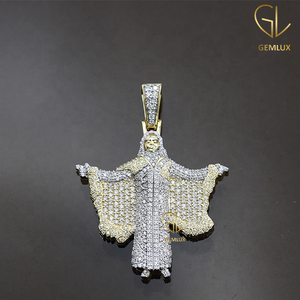 Vente chaude Religion Bijoux Pass Diamant Testeur VVS Moissanite 925 Argent Glacé Personnalisé Jésus Flair Hip Hop Charme Pendentif - Product Image 3