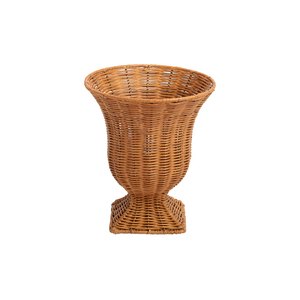 Pastel Colorful Handwoven Rattan Pedestal <b>Vase</b> Decorative <b>Vase</b> Elegant Colored Basket Modern Boho Chic Home Accent <b>Unique</b> - Product Image 3