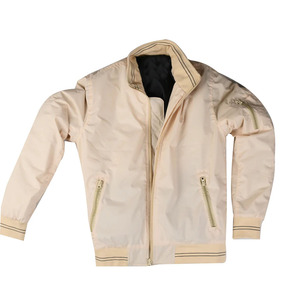 Chaqueta Bomber Beige para Hombre, Color Sólido, Cierre de Cremallera, Estilo Casual, Exterior de Poliéster, Corte Regular, para Otoño - Product Image 5