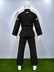 Customizable Black BJJ Gi Set Professional Pearl Weave Jiu Jitsu <b>Jacket</b> with Durable Reinforced Martial Arts Pants - Product Image 4