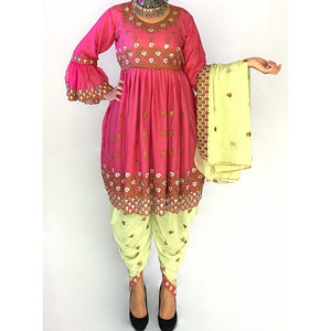 Robe afghane pour femmes, vêtements ethniques traditionnels à manches longues, vêtements élégants brodés, coupe ample modeste, vêtements musulmans - Product Image 2