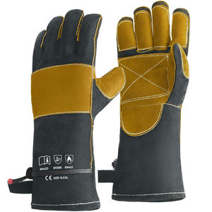 Guantes de Soldadura de Cuero Vacuno Reforzado con Kevlar, Diseño Personalizado, Resistentes al Fuego, con Forro de Algodón para Protección contra el Calor y el Trabajo - Product Image 1