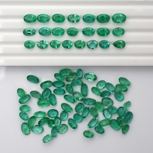 5X4MM - 6X4MM Zambian Green Emerald Gemstone Lote a granel Calidad superior Corte ovalado Piedra preciosa natural Esmeralda Distribuidores al por mayor - Product Image 3