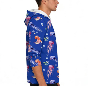 Ropa de Pesca Sublimada Personalizada, Transpirable, con Protección UV UPF 50+, Camisetas Deportivas para Hombre con Capucha, Secado Rápido, OEM - Product Image 3