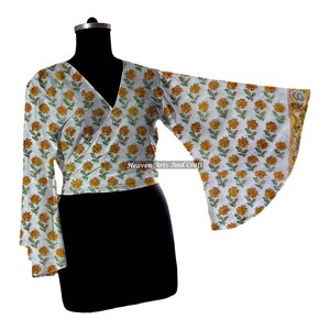 เสื้อผ้าฝ้ายลายชาติพันธุ์ดีไซน์ล่าสุดสำหรับผู้หญิงและเด็กผู้หญิง มีให้เลือกหลายสี หลายลาย ฟรีไซส์ แขนทรงกระดิ่ง สไตล์ลำลอง - Product Image 2