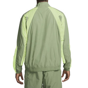 <b>Men's</b> <b>Green</b> Color Blocking Windbreaker Track <b>Suit</b> Set Sporty Breathable Polyester/Nylon Hooded Full Zip Jacket Pants Spring Wear - Product Image 3