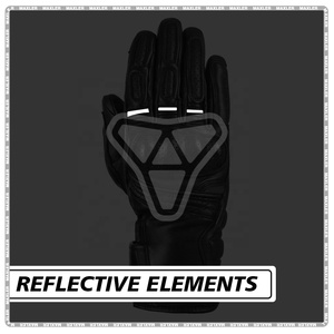 Gants de moto unisexes longs et courts, en cuir, durables, de haute qualité, équipement de protection pour l'hiver - Product Image 4