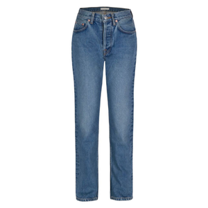 Jean en denim taille haute pour femme, coupe skinny stretch, pantalon décontracté en jean bleu pour femme, mode féminine - Product Image 3