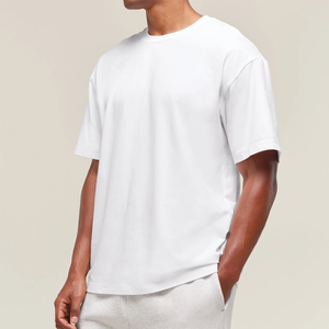 Camiseta de Manga Corta para Hombre, Cuello Redondo, Color Gris, Corte Regular, Tejido Jersey Informal, 100% Algodón, Color Sólido, Secado Rápido, Transpirable - Product Image 5