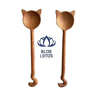 Cuillères à thé en bois d'acacia durable de haute qualité, lot de 7, 5,8 pouces, petites cuillères pour miel, confiture, condiments, lavage à la main uniquement, cuisine - Product Image 1