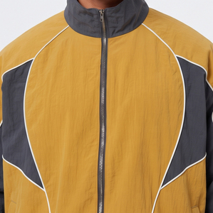 Ensemble de jogging pour homme coupe ample avec épaules tombantes, coupe-vent zippé, 100% Nylon Polyester, style streetwear d'été - Product Image 5