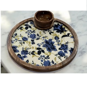 Bol à fruits et salade en bois d'acacia pour hôtels et restaurants, plat de service fait main avec finition en noyer, bol de service en bois - Product Image 5