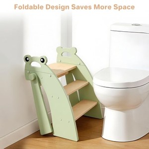 Tabouret en bois d'acacia vert pour enfants, vente en gros, Moradabad - Product Image 5