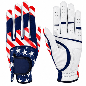Gant de golf en cuir véritable de qualité supérieure, main droite, respirant, unisexe, à enfiler, blanc et noir, gants de sport - Product Image 4