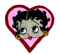Handgefertigter Maßgeschneiderter Tuft-Teppich mit Betty Boop Logo, Anpassbarer Premium-Teppich, Fleckresistent, Rutschfest, aus PET