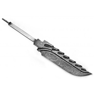 Lames de couteau de chasse d'extérieur en acier Damas forgé à la main, motif torsadé, OEM personnalisé de haute qualité - Product Image 4